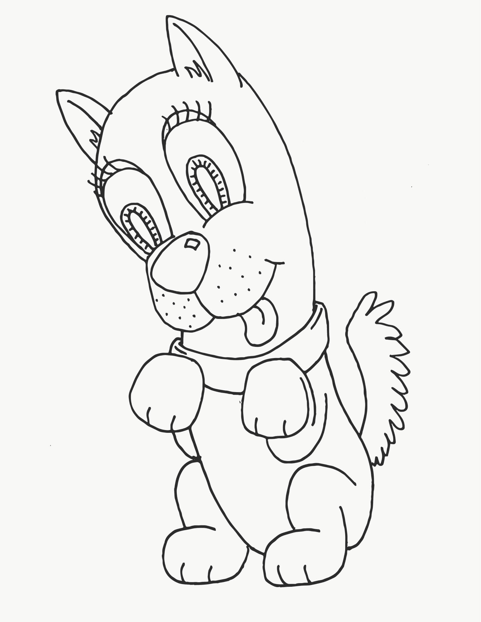 Free coloring page - dog - O'Toons Custom Cartoon Character Design