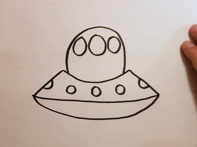 How to Draw a UFO - Really Easy Drawing Tutorial