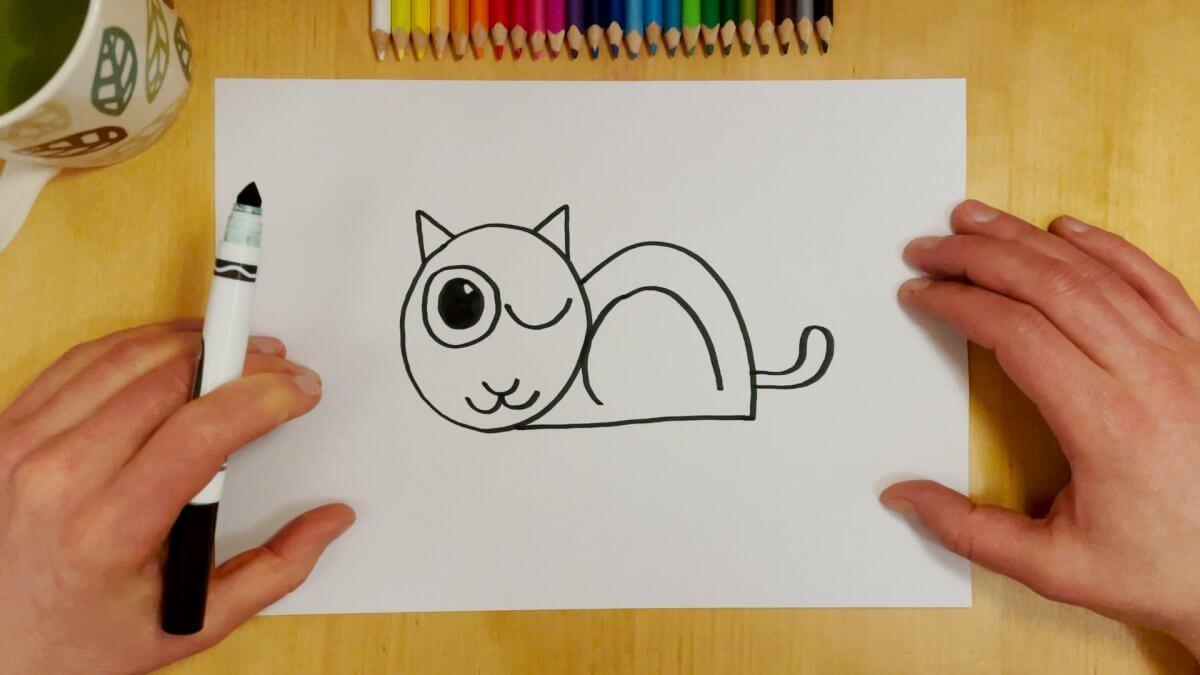 🐱/🐦 How to Draw an Easy Optical Illusion for Kids: A Cat/Bird | Otoons