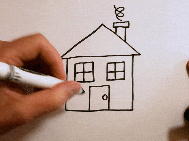How to Draw a Cute Little House 🏠 Easy Drawing for Kids | Otoons.net