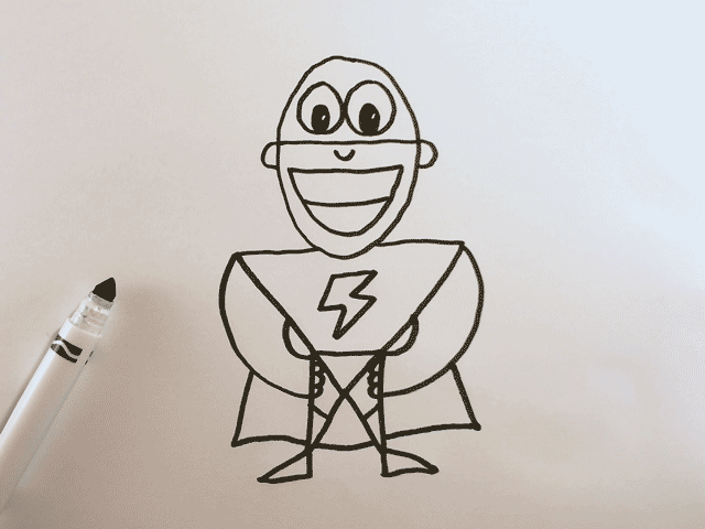 How to Draw a Cartoon Superhero