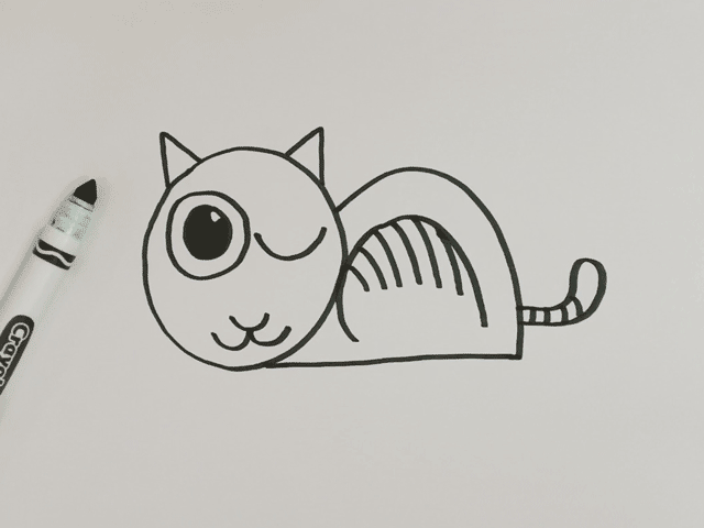 How to Draw an Easy Optical Illusion for Kids: A Cat/Bird