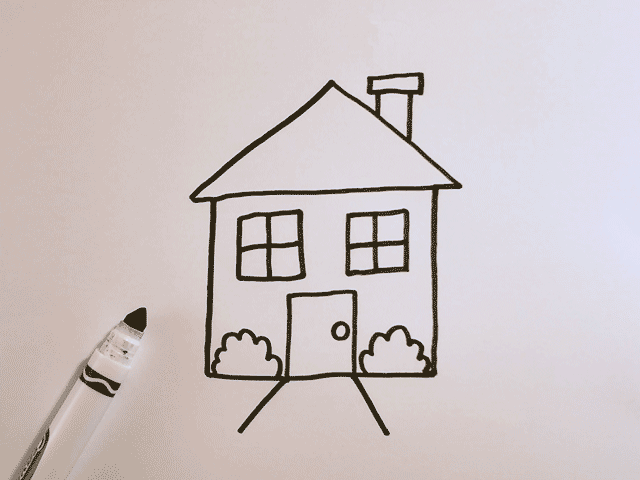 How to Draw a Cute Little House