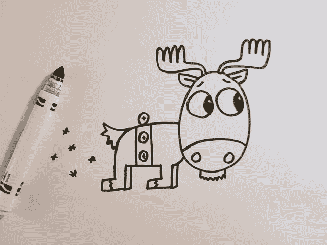 How to Draw Santa's Reindeer