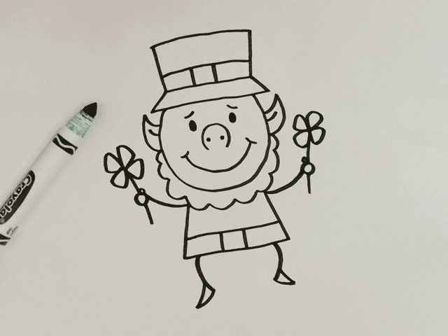 How to Draw a St. Patrick's Day Leprechaun