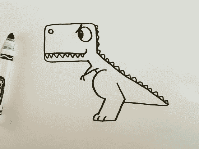 How to Draw a T-Rex Dinosaur