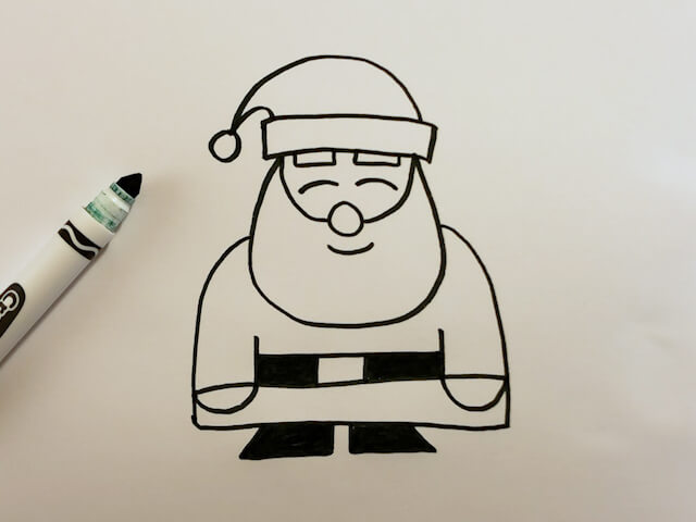 Merry Christmas Png Transparent - Drawing Cartoon Santa Claus, Png Download  , Transparent Png Image - PNGitem