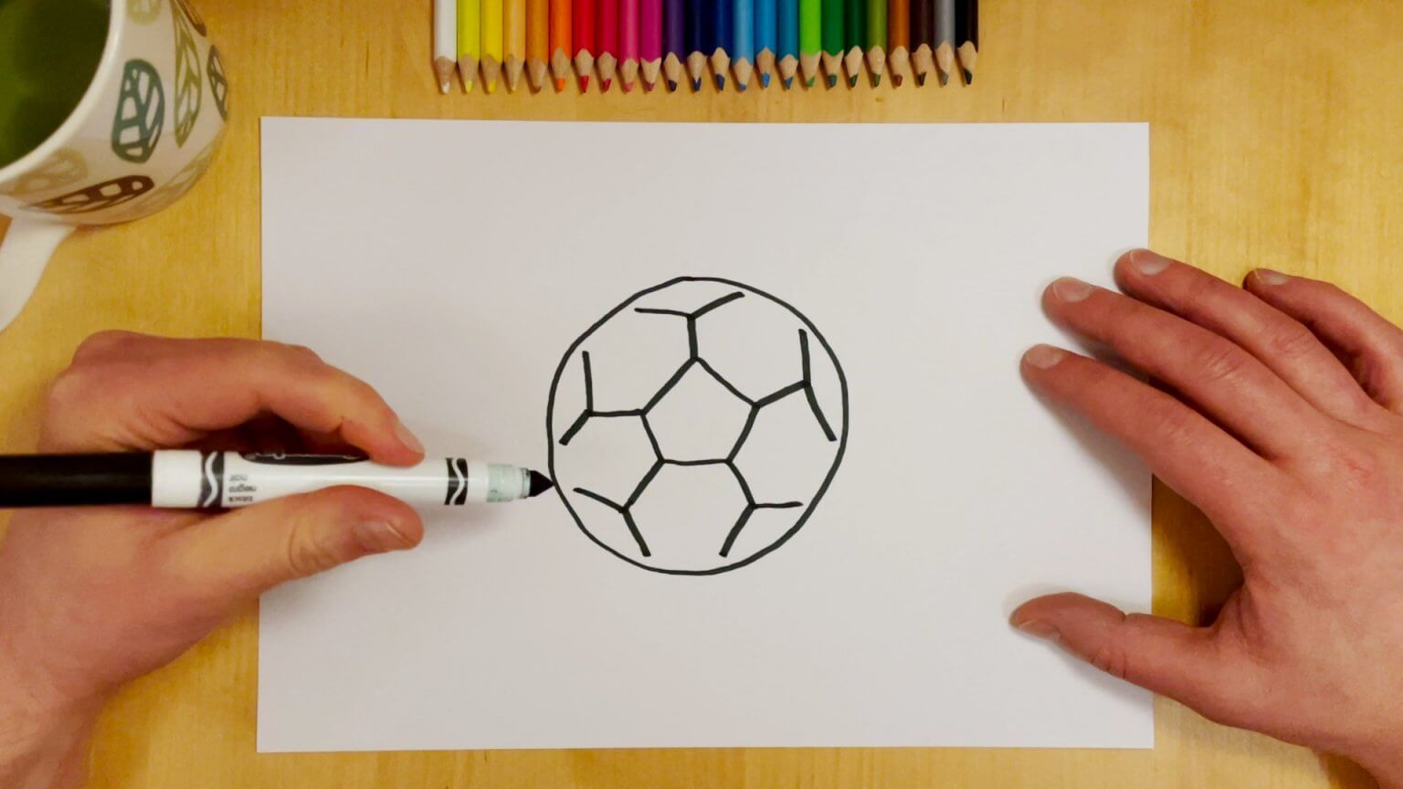 ⚽️ How to Draw a Soccer Ball / Football Easy Drawing for Kids Otoons