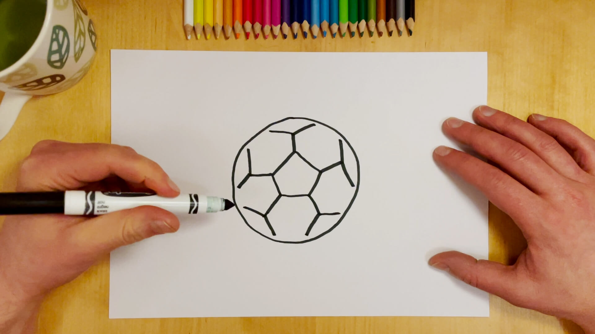 ⚽️ How To Draw A Soccer Ball Football Easy Drawing For Kids Otoons