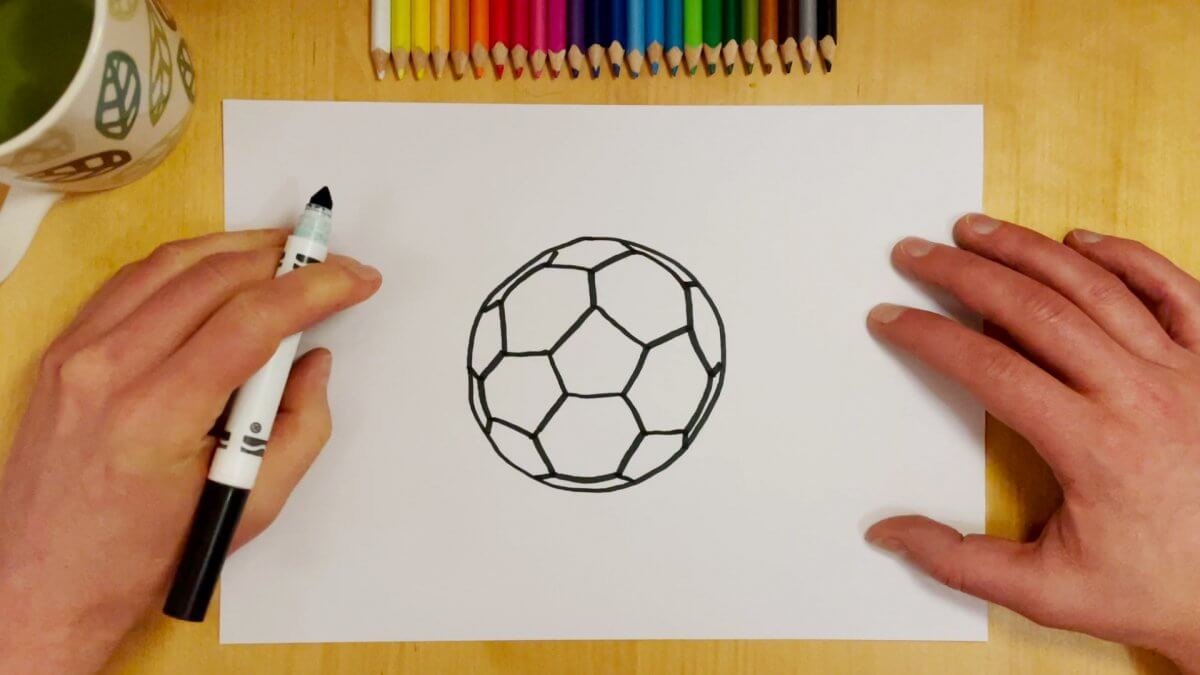 ⚽️ How to Draw a Soccer Ball / Football | Easy, Easy Drawing for Kids