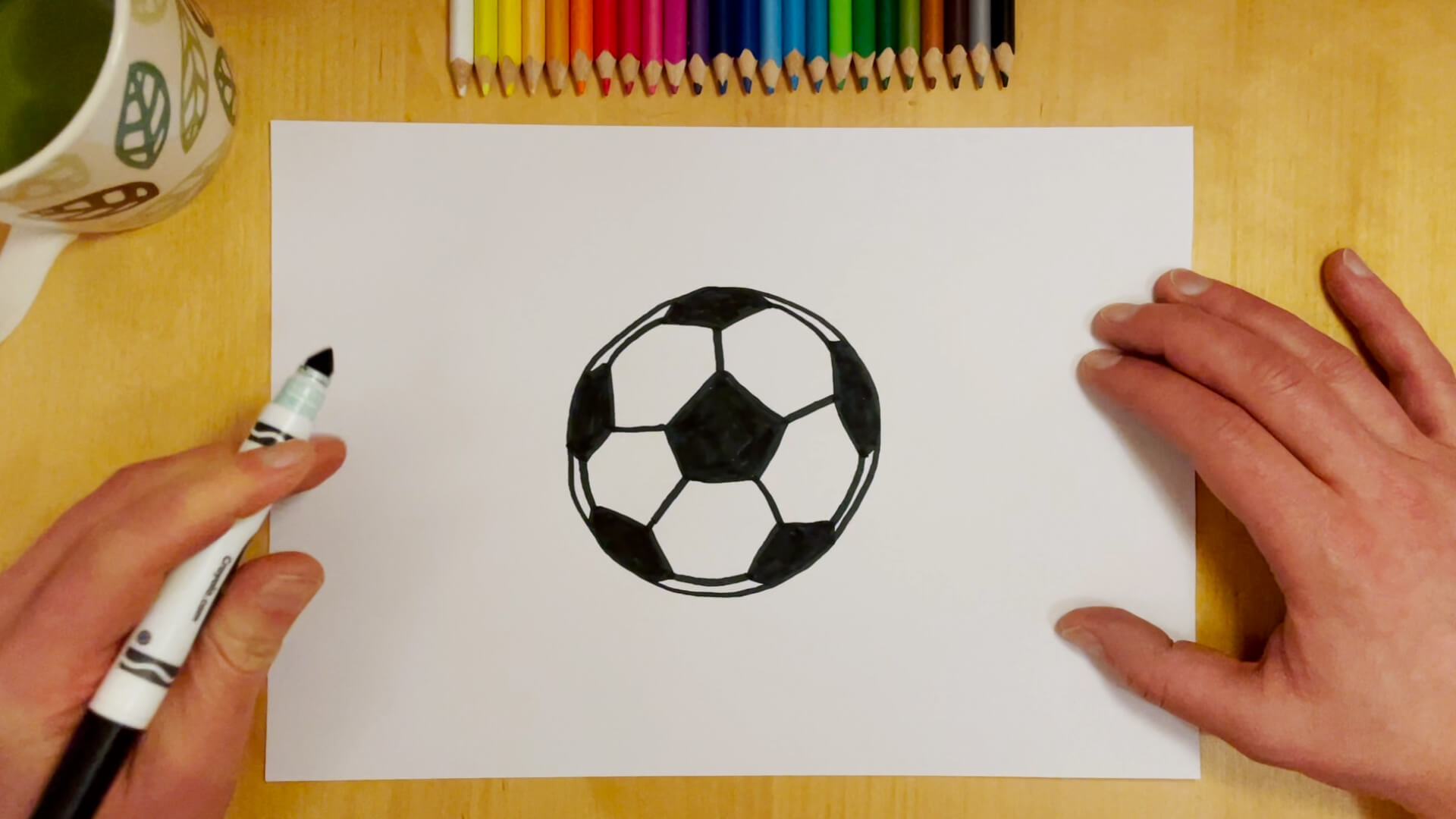 ⚽️ How to Draw a Soccer Ball / Football | Easy, Easy Drawing for Kids