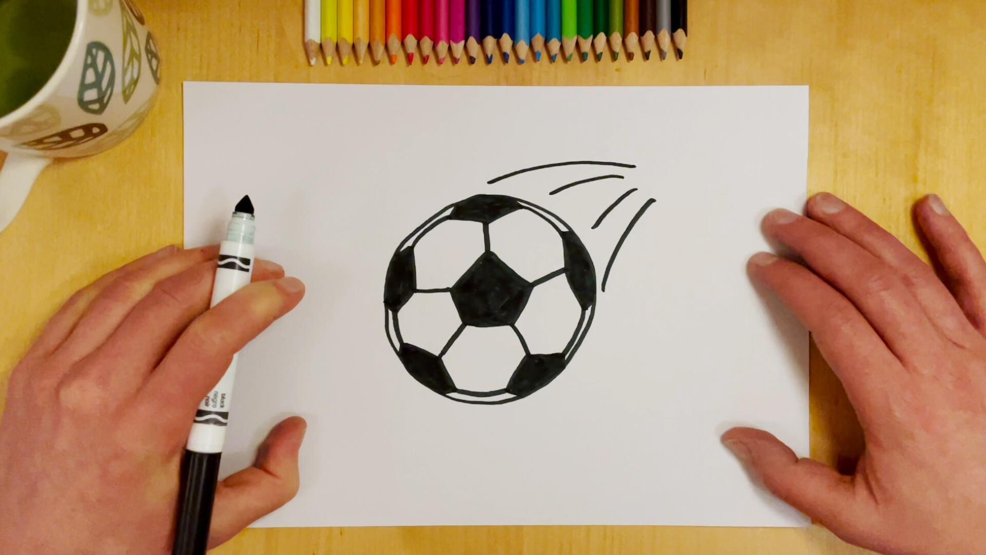 ⚽️ How to Draw a Soccer Ball / Football Easy Drawing for Kids Otoons