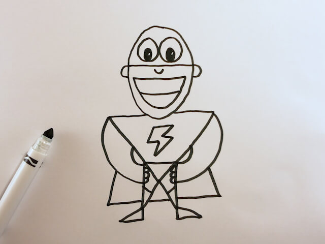 Share more than 78 sketch of a superhero best - in.eteachers