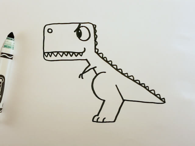 How to Draw Dinosaur Step by Step: Tyrannosaurus Rex 