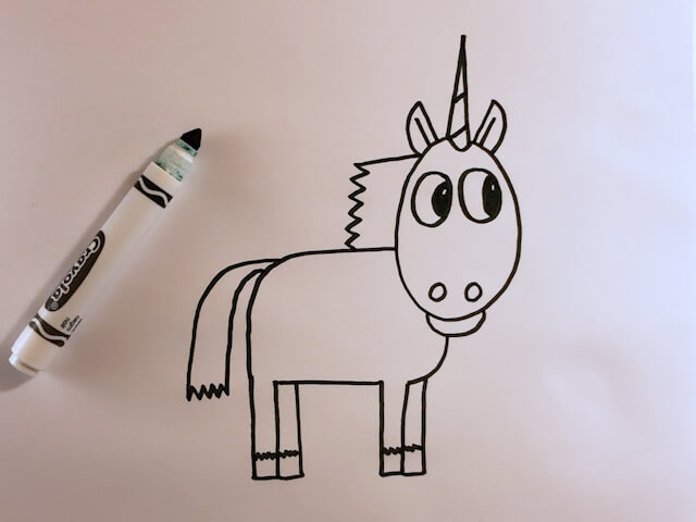 easy unicorns drawings